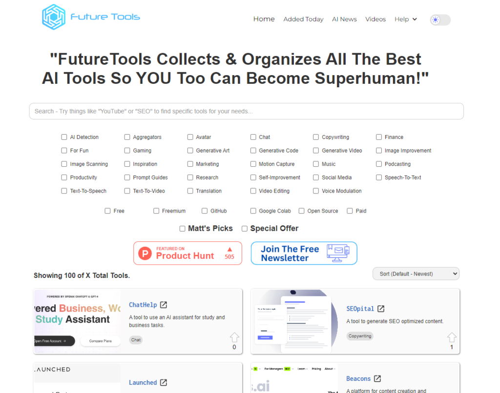 Future Tools: Discover the Best in AI
