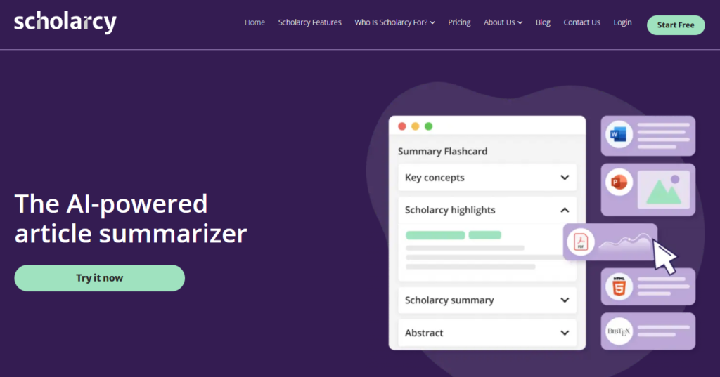 Scholarcy — Your AI-Powered Summarizer