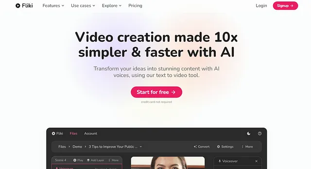 Fliki is a powerhouse when it comes to AI-driven video creation